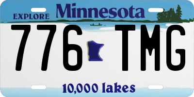 MN license plate 776TMG