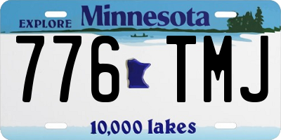 MN license plate 776TMJ