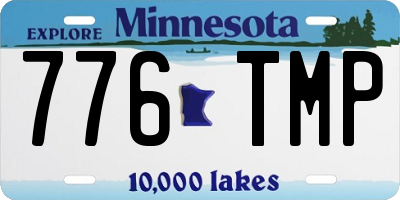 MN license plate 776TMP