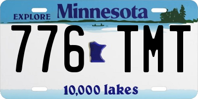 MN license plate 776TMT