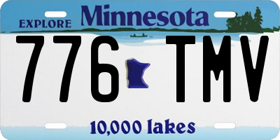 MN license plate 776TMV