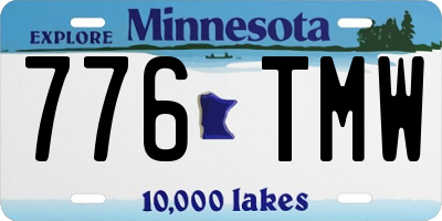 MN license plate 776TMW