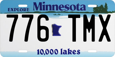MN license plate 776TMX