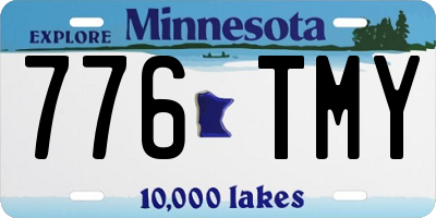 MN license plate 776TMY