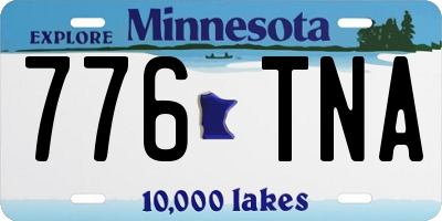MN license plate 776TNA