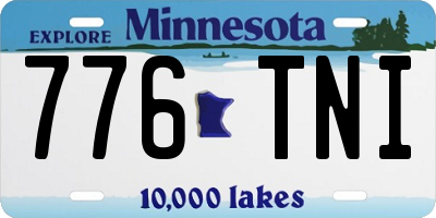 MN license plate 776TNI