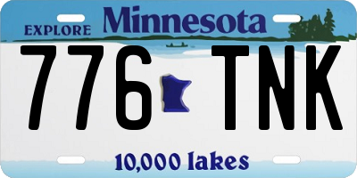MN license plate 776TNK