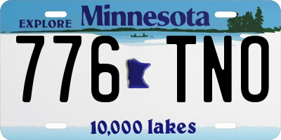 MN license plate 776TNO