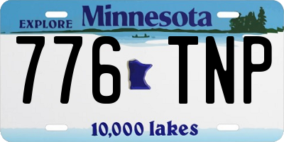 MN license plate 776TNP