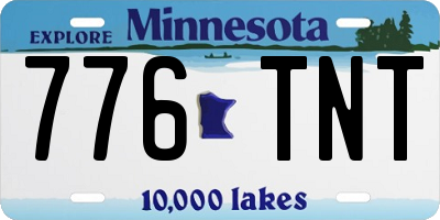 MN license plate 776TNT