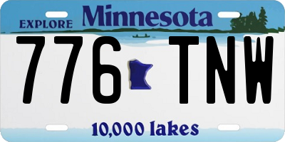 MN license plate 776TNW