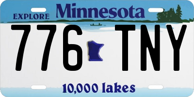 MN license plate 776TNY