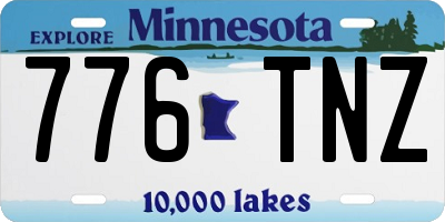 MN license plate 776TNZ