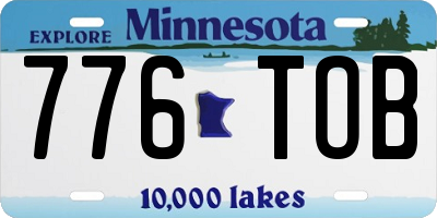MN license plate 776TOB