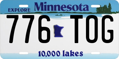MN license plate 776TOG