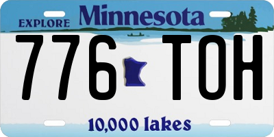 MN license plate 776TOH