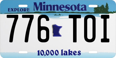 MN license plate 776TOI