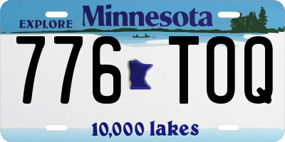 MN license plate 776TOQ