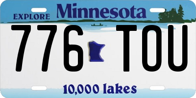 MN license plate 776TOU