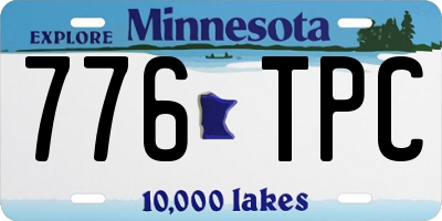 MN license plate 776TPC