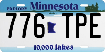 MN license plate 776TPE
