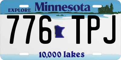 MN license plate 776TPJ