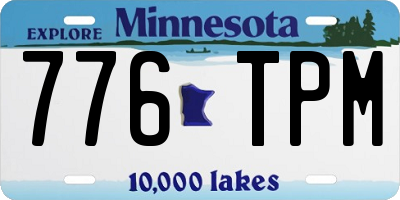 MN license plate 776TPM