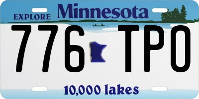 MN license plate 776TPO