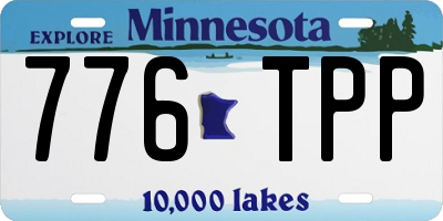 MN license plate 776TPP