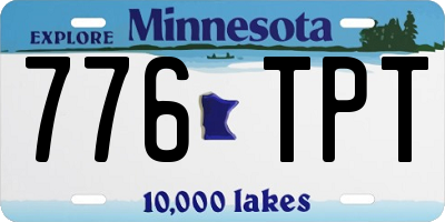MN license plate 776TPT