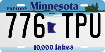 MN license plate 776TPU