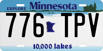 MN license plate 776TPV