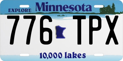 MN license plate 776TPX