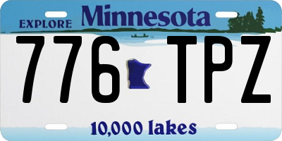 MN license plate 776TPZ