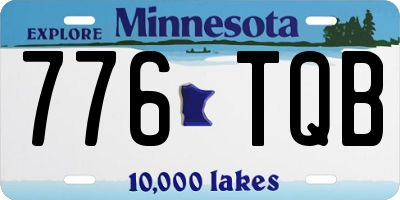 MN license plate 776TQB