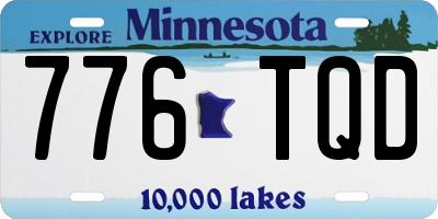 MN license plate 776TQD