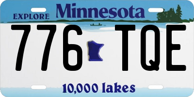 MN license plate 776TQE