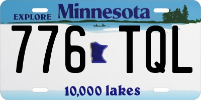 MN license plate 776TQL