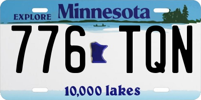 MN license plate 776TQN