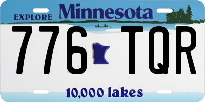 MN license plate 776TQR