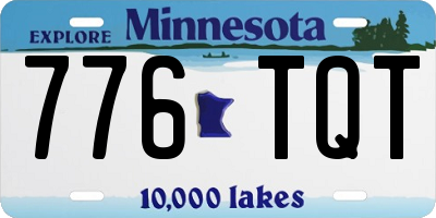MN license plate 776TQT
