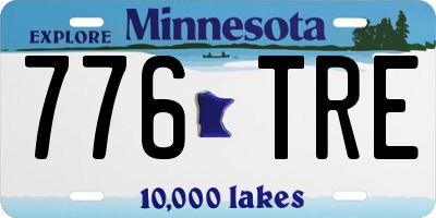 MN license plate 776TRE