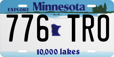 MN license plate 776TRO