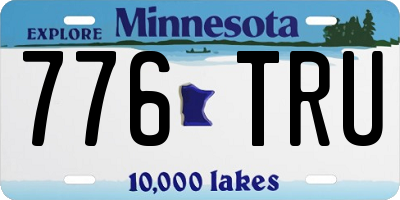 MN license plate 776TRU