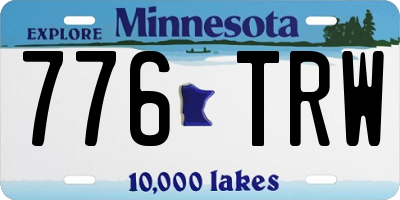 MN license plate 776TRW