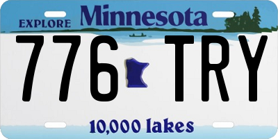 MN license plate 776TRY