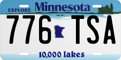 MN license plate 776TSA