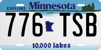 MN license plate 776TSB