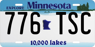 MN license plate 776TSC