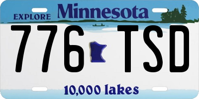 MN license plate 776TSD